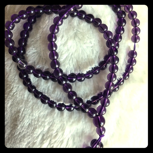 ✨Reiki✨Charged purple quartz Mala - Picture 3 of 5